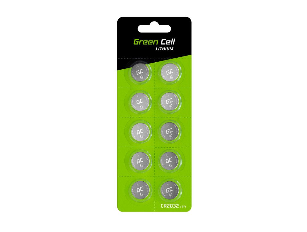 Greencell 5x Battery Lithium Cr2032 3v 220mah