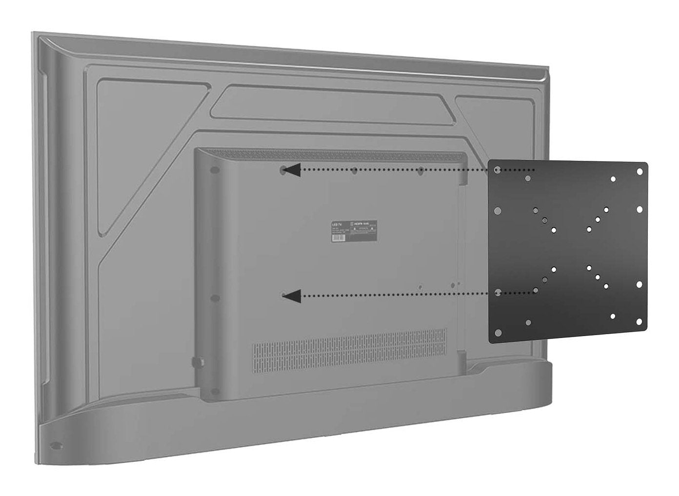 Aisens Adaptador Vesa 200x200 Para Monitor/Tv, Negro