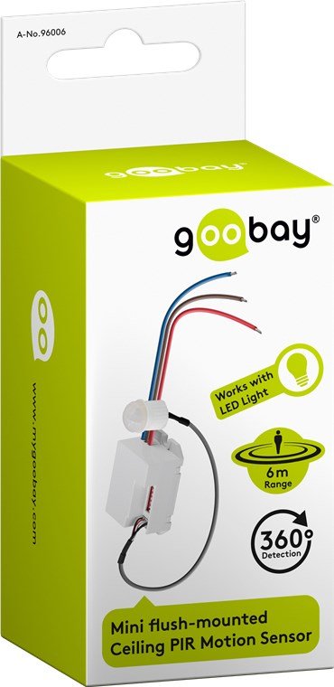 EAN 4040849960062 - Goobay 96006 detector de movimiento Sensor infrarrojo pasivo (PIR) Alámbrico Techo Blanco imagen 4