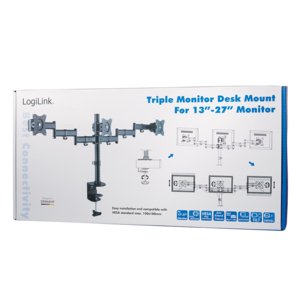 EAN 4052792047981 - LogiLink BP0050 soporte para monitor 68,6 cm (27") Escritorio Negro imagen 6