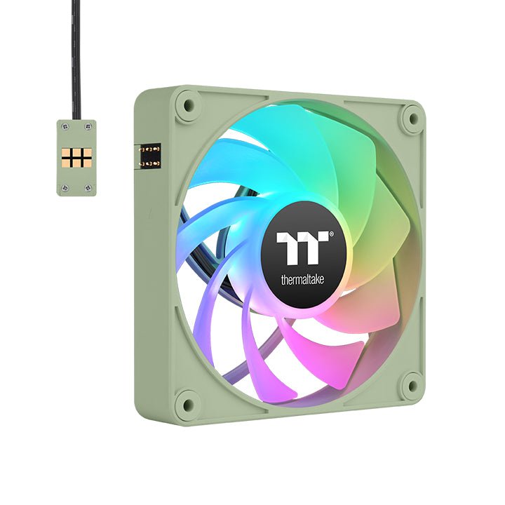 Ventilador Pc Thermaltake Ct120 Ex Reverse Argb Sync De Refrigeración Para Pc, Ventilador Verde Claro, Paquete De 3 Cl-F198-Pl12mg-A