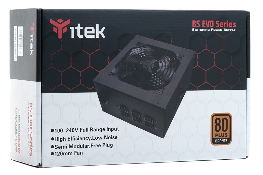 EAN 8056157881025 - itek BS750 unidad de fuente de alimentación 750 W 24-pin ATX ATX Negro imagen 2