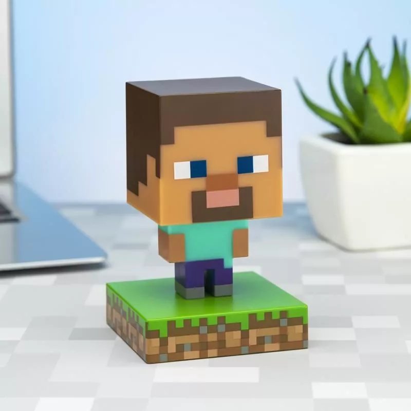 Paladone Icons Minecraft Steve Iluminación De Ambiente De Luz Nocturna
