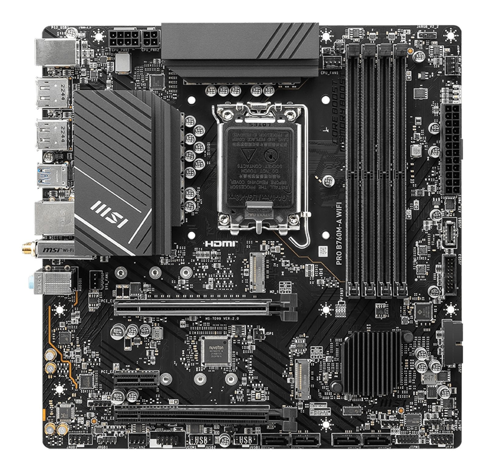 EAN 4711377059572 - MSI PRO B760M-A WIFI placa base Intel B760 LGA 1700 micro ATX imagen 2