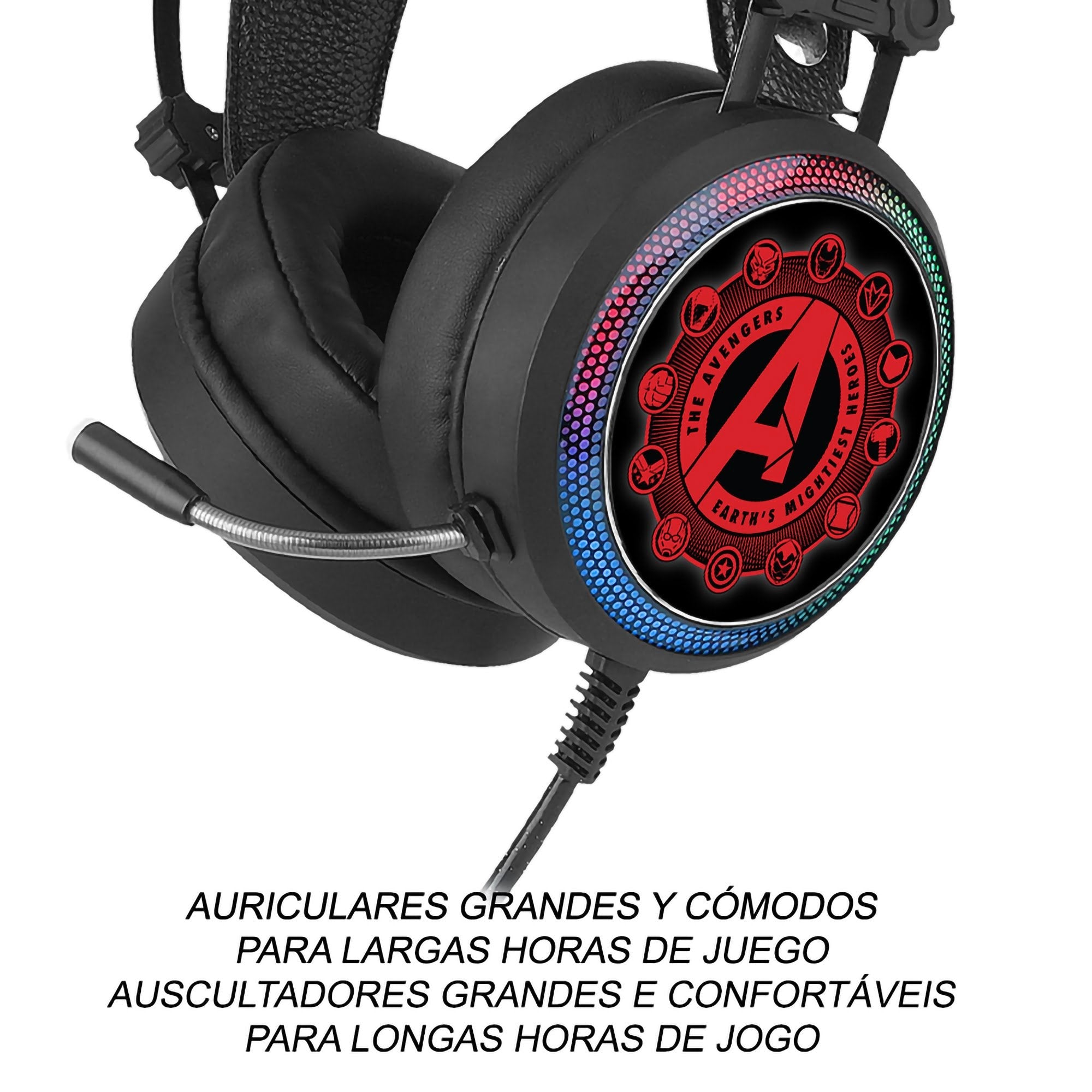Auricular Gaming Avengers Multicolor Sonido Virtual 7.1/ Jack3.5mm/ Cable 2.2m