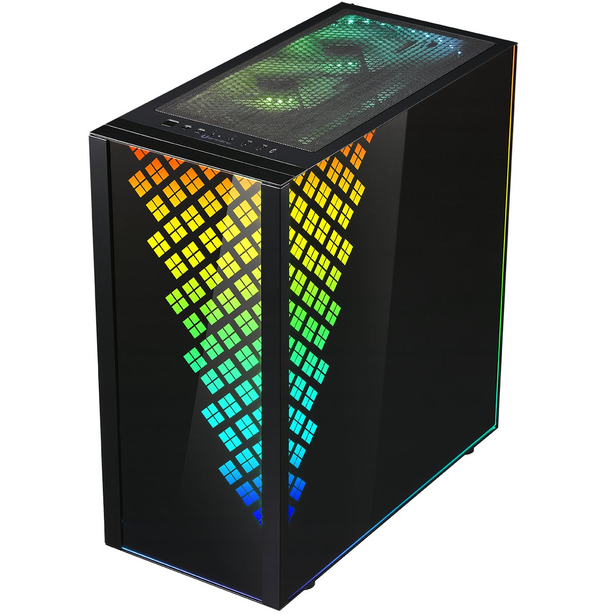 Caja Pc Bitfenix E-Atx Dawn Rgb Tempered Glass Black