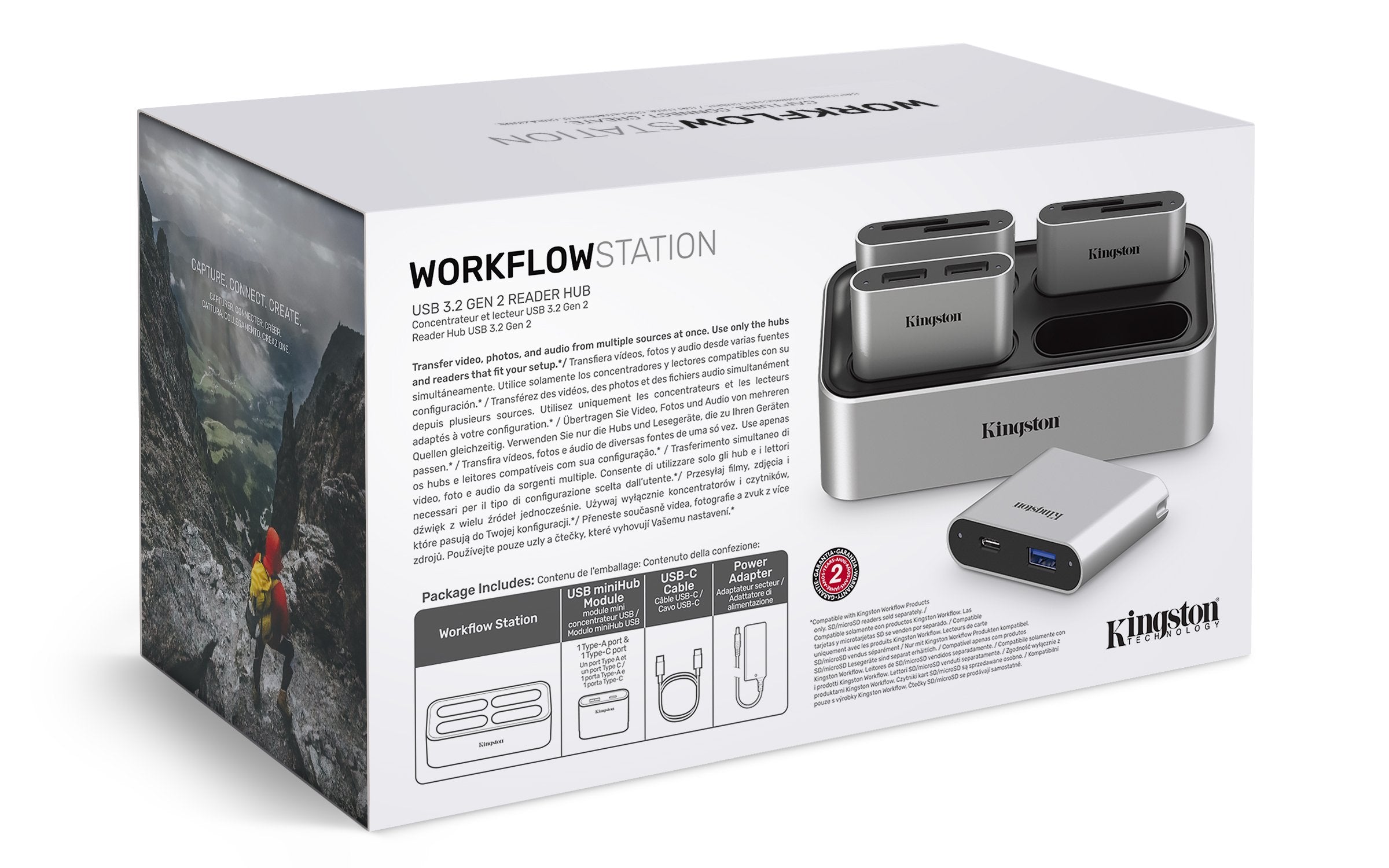EAN 740617307733 - Kingston Technology Workflow Station USB 3.2 Gen 2 (3.1 Gen 2) Type-C Negro, Plata imagen 6