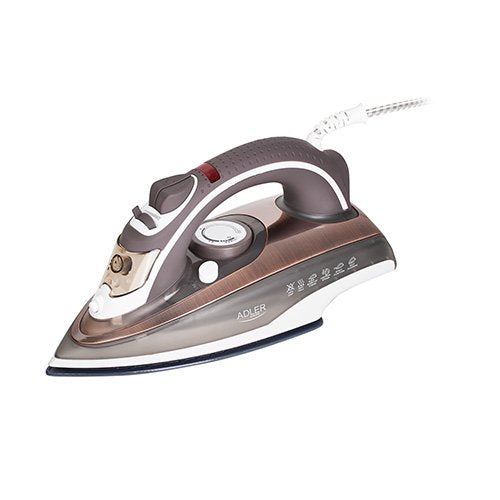 Plancha De Vapor Adler Ad 5030 Cerámica Marrón, Gris, Blanco 3000 W.