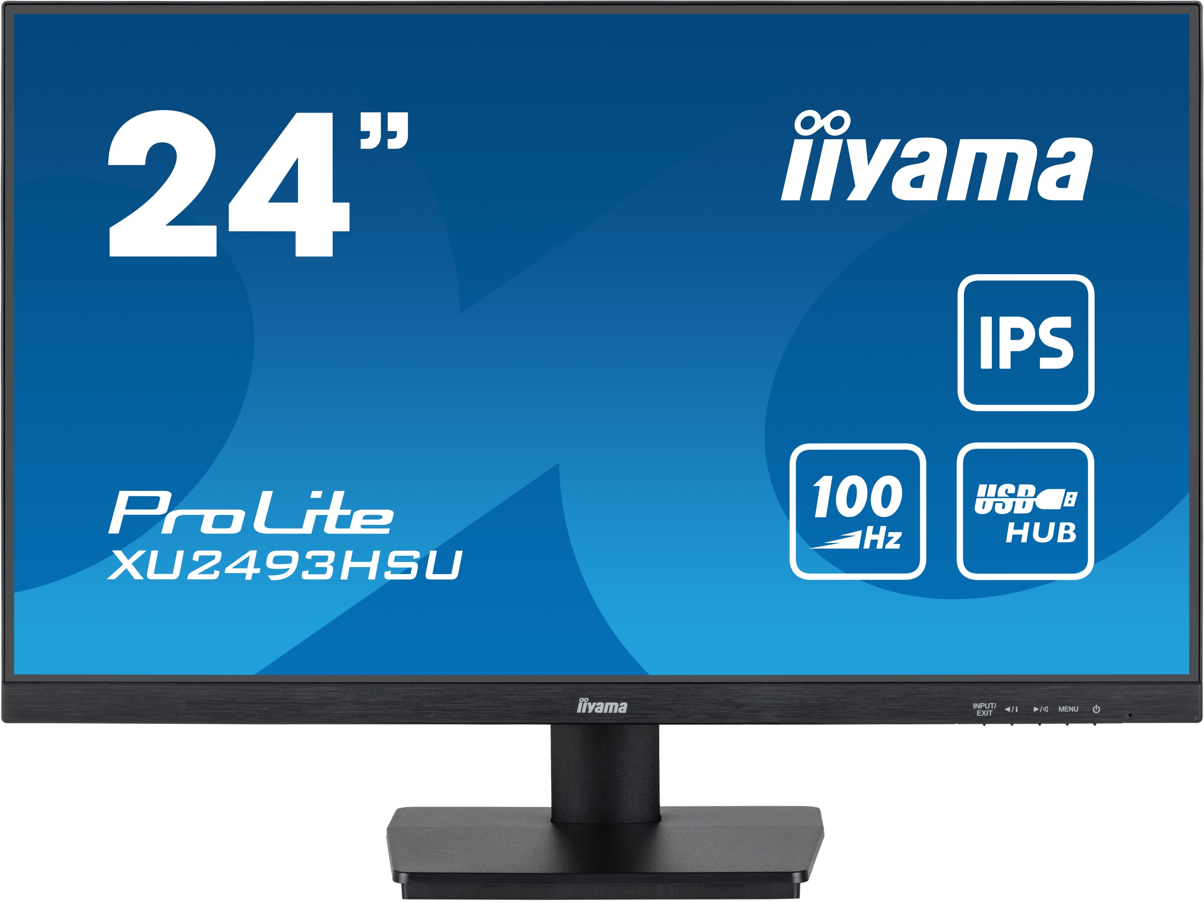 Monitor Iiyama Prolite Xu2493hsu-B7, Led 23,8", Negro Mate, Fullhd, Ips, Adaptive-Sync, Panel De 100hz Xu2493hsu-B7