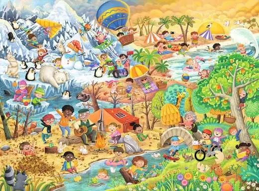 Ravensburger Kinder Puzzle: Las 4 Temporadas 100 Partes 12004050