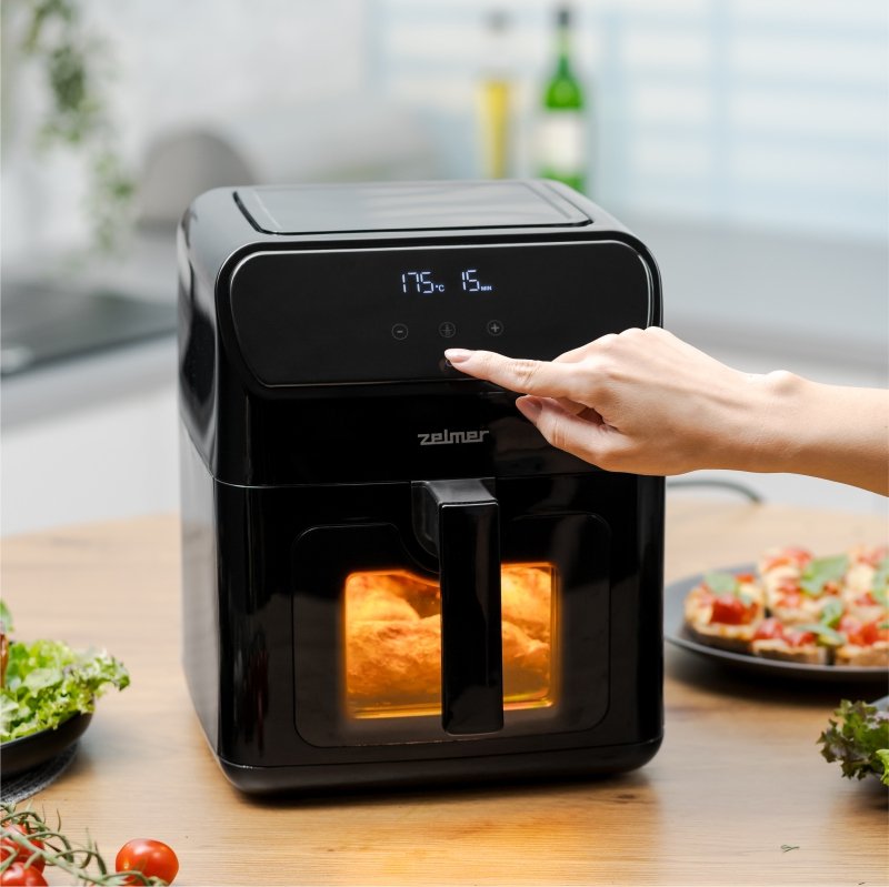 EAN 5908269356959 - Zelmer ZAF6500 freidora Sencillo 6,5 L 1500 W Freidora de aire caliente Negro imagen 2