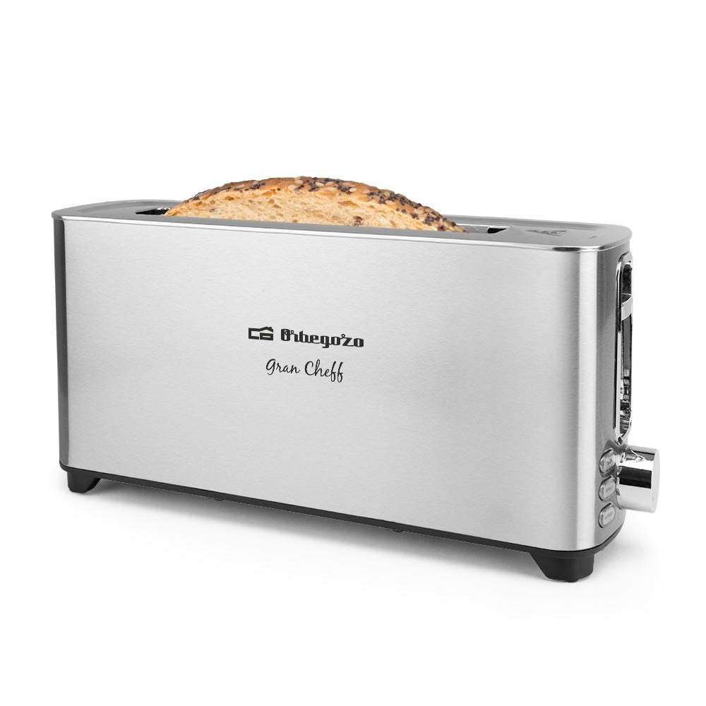 Orbegozo To 6030 Tostadora De Ranura Larga - Potente Y Versatil Tostador Con 6 Niveles De Tostado - Funciones De