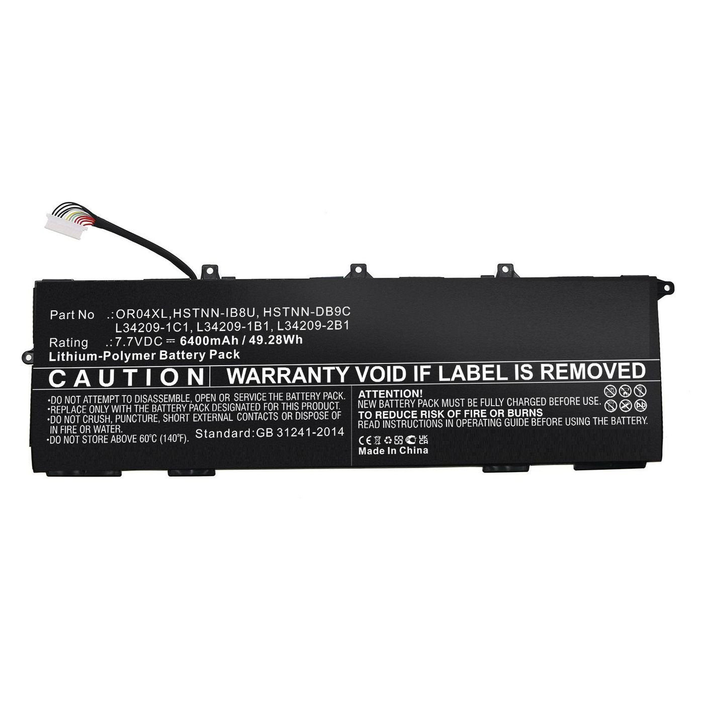 Coreparts Battery For Hp Notebook, Laptop, 52wh Li-Polymer 7.7v 6700mah, Black For Elitebook X360 830 G6