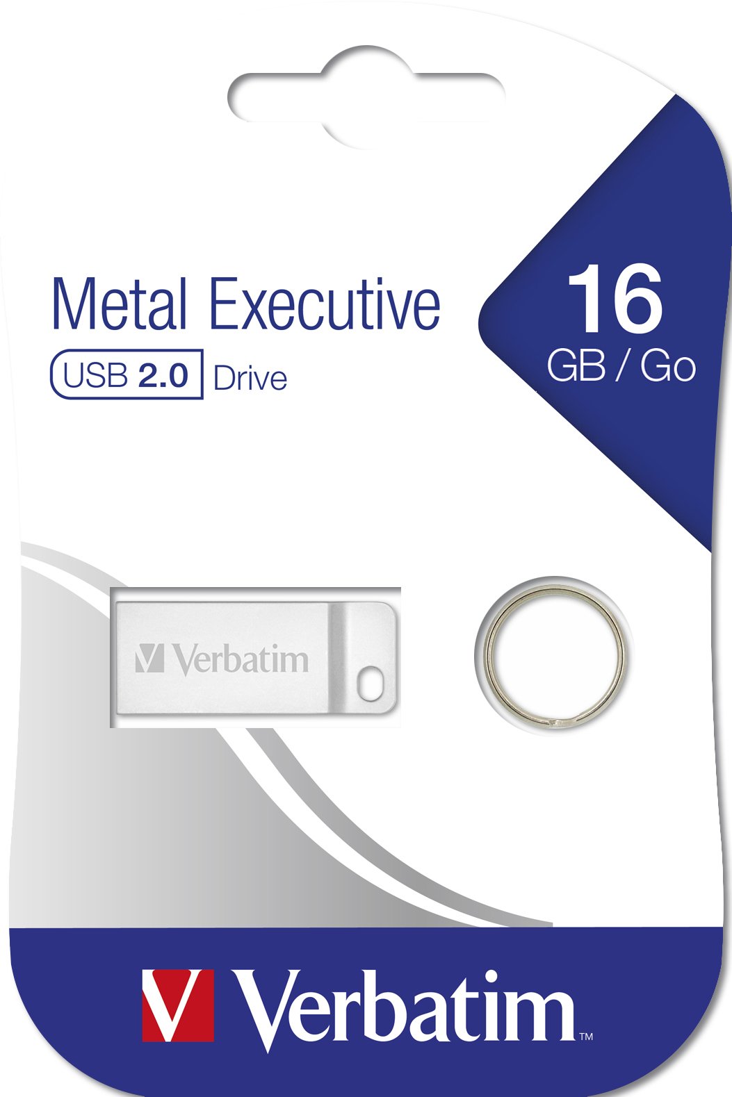 Verbatim Usb 2.0 Memoria Usb 16gb, Metal Executive, Plata