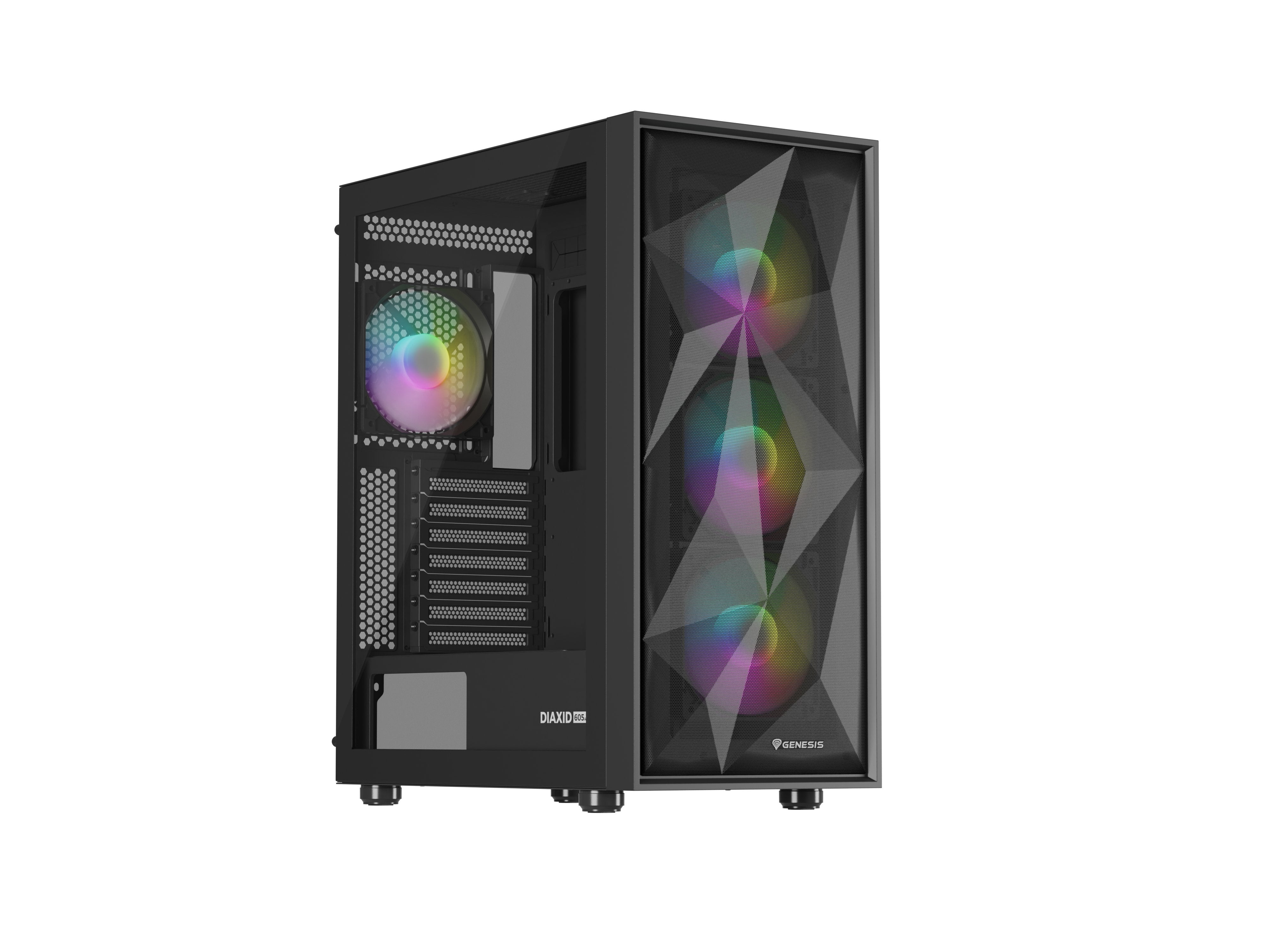 EAN 5901969444537 - GENESIS Diaxid 605 ARGB Midi Tower Negro imagen 3