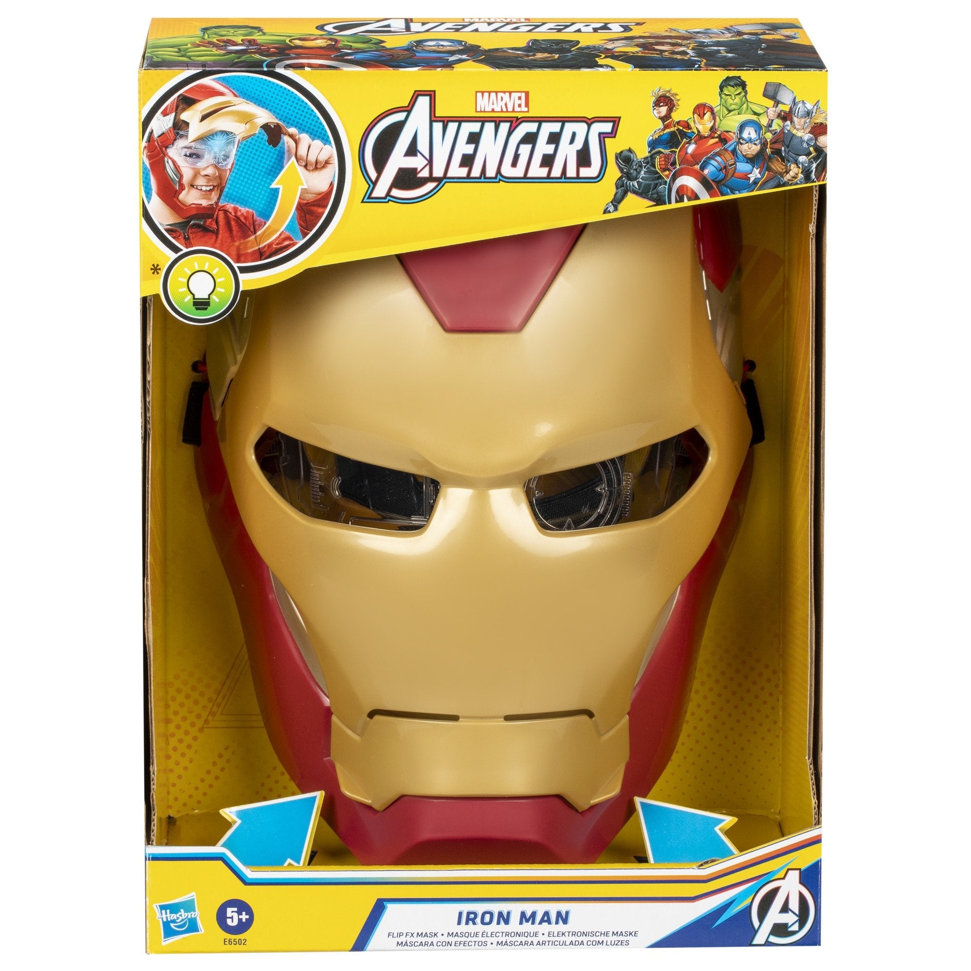 Hasbro Marvel Avengers Iron Man Máscara Electrónica Con Efectos De Luz, Juego De Rol E65025l0