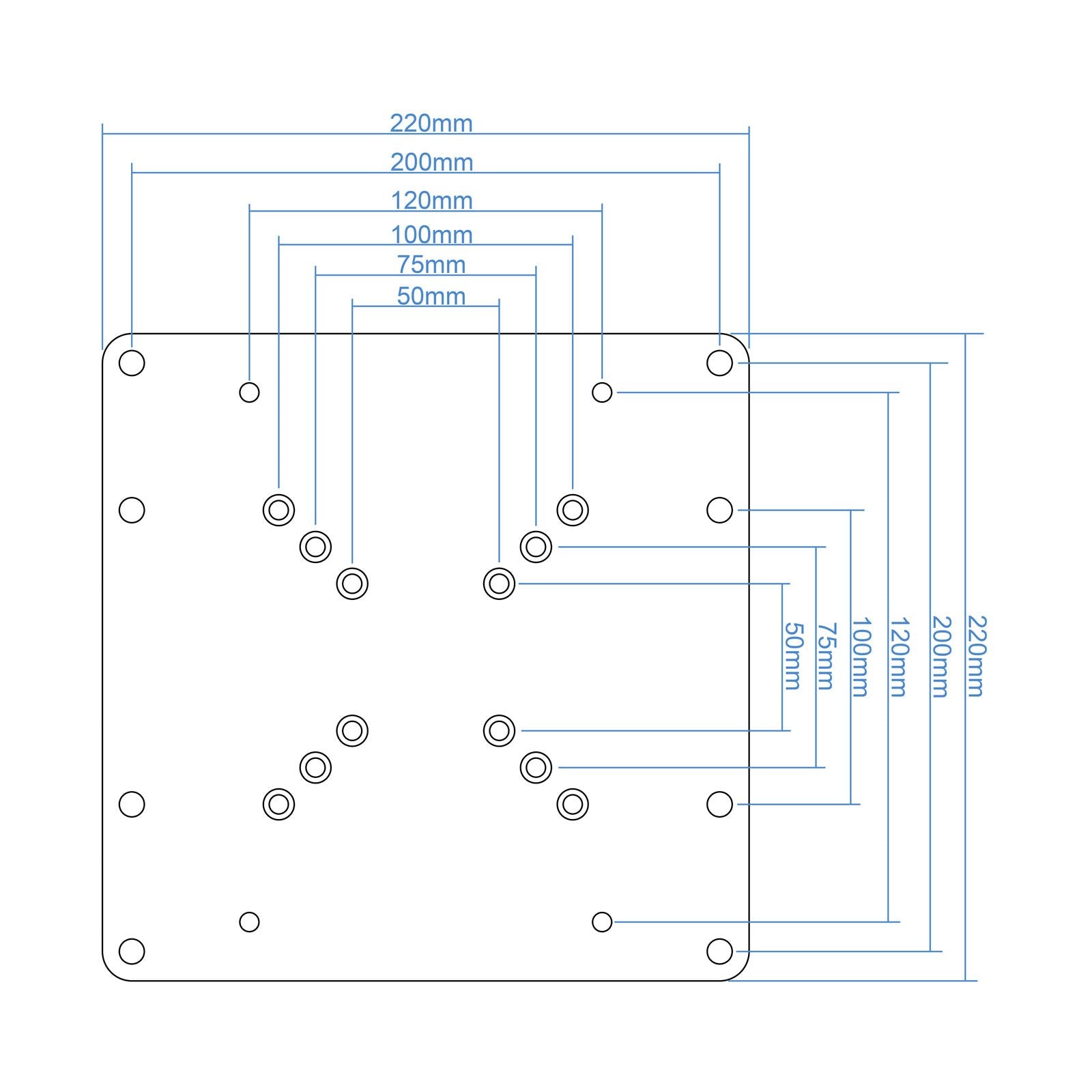 Tooq Adaptador Vesa 200x200 Para Tv De 23"-42" - Peso Max 30kg - Negro