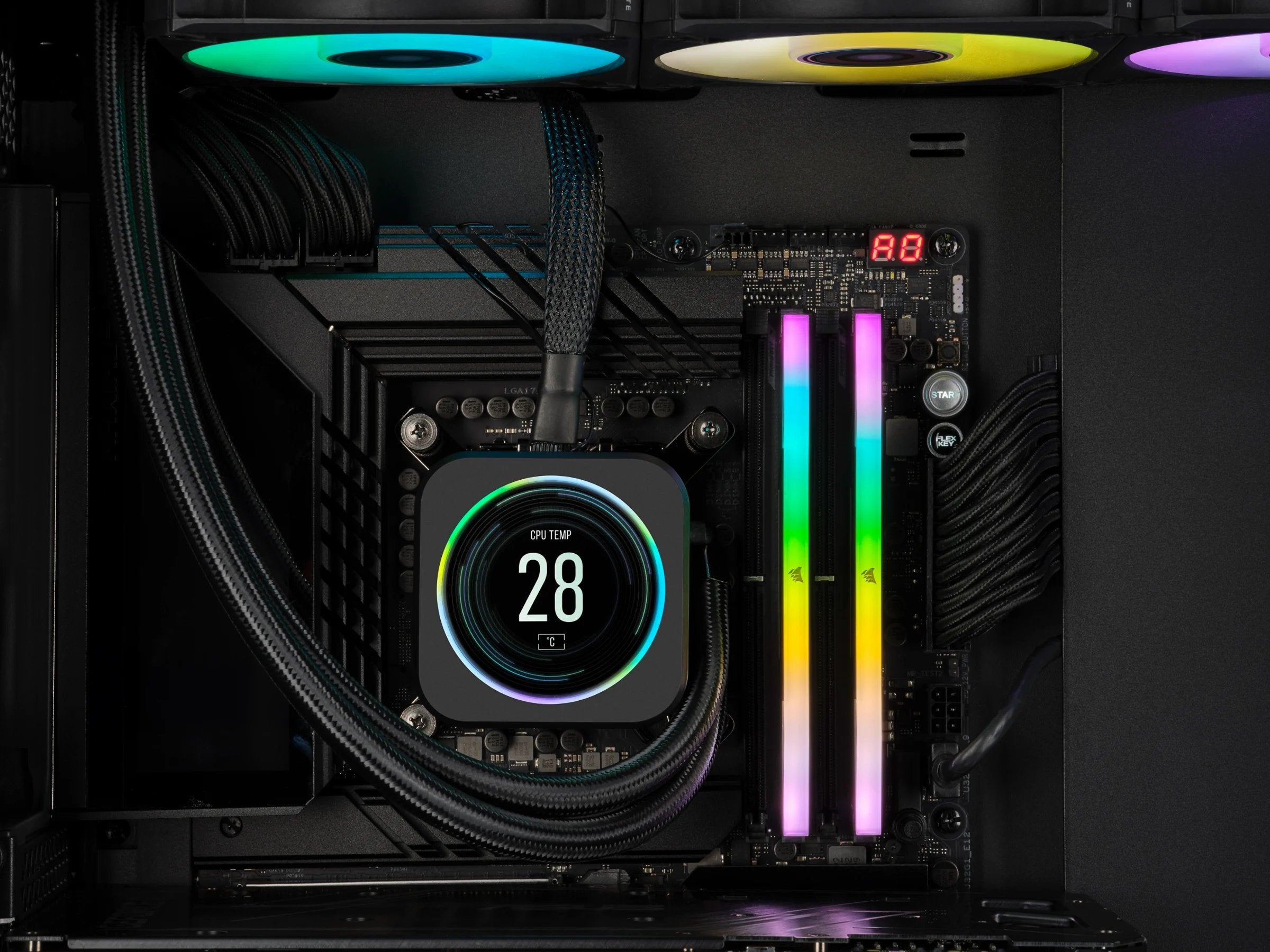 EAN 0840006680628 - Corsair Vengeance RGB CMH32GX5M2B6000C38 módulo de memoria 32 GB 2 x 16 GB DDR5 288-pin DIMM imagen 4