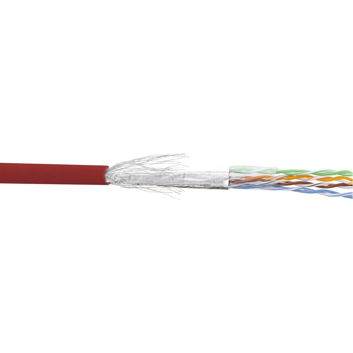 Cable De Red Inline Sf/Utp Cat.5e Awg26 Cca Pvc Rojo 100m