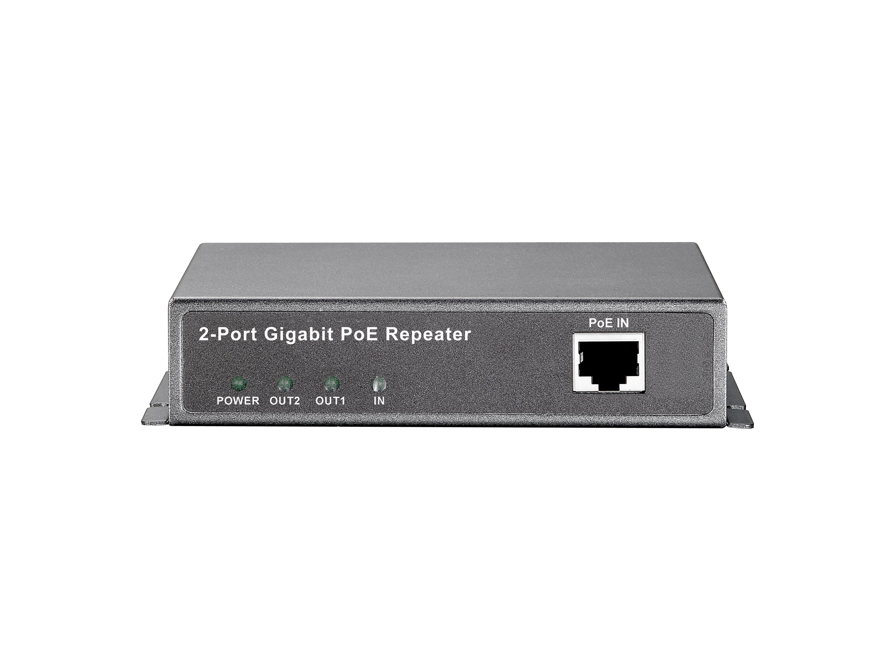Levelone Repetidor Poe Gigabit, 2 Puertos, Cascade, Repetidor De Red, 100 M, 1000 Mbit/S, Completo, Semi (Dúplex), 10/100/1000base-T(X), Ieee 802.3x