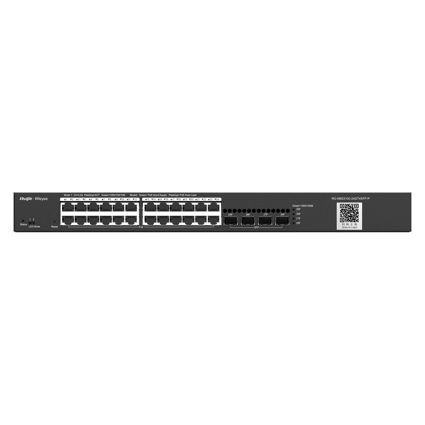 EAN 6971693270756 - Ruijie Networks RG-NBS3100-24GT4SFP-P switch Gestionado L2 Gigabit Ethernet (10/100/1000) Energía sobre E imagen 1