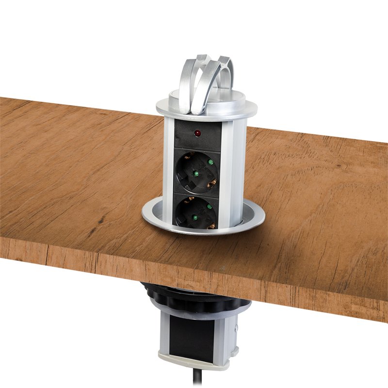 Regleta De Mesa Retractil 3 Tomas 1.8m Logilink Pl Schukox3/Ã 10cm Lps235a