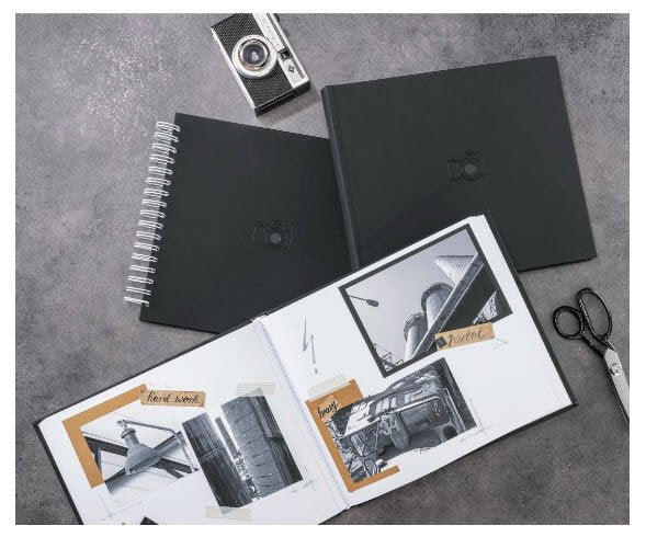 Hama Signs Libro Album 28x24 30 Paginas Blancas, Negro 7299