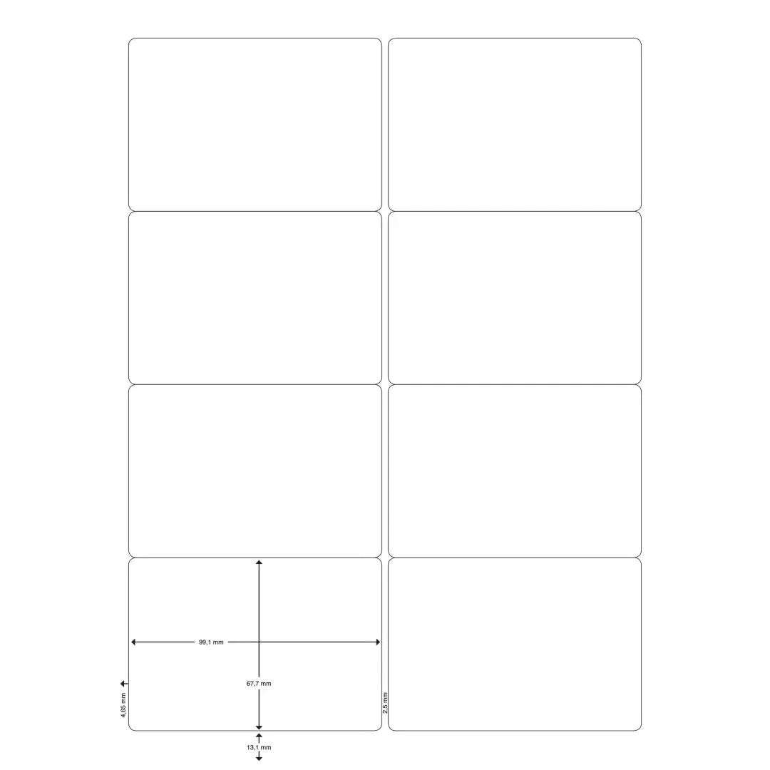 Q-Connect Kf01588 Etiqueta De Impresora Blanco