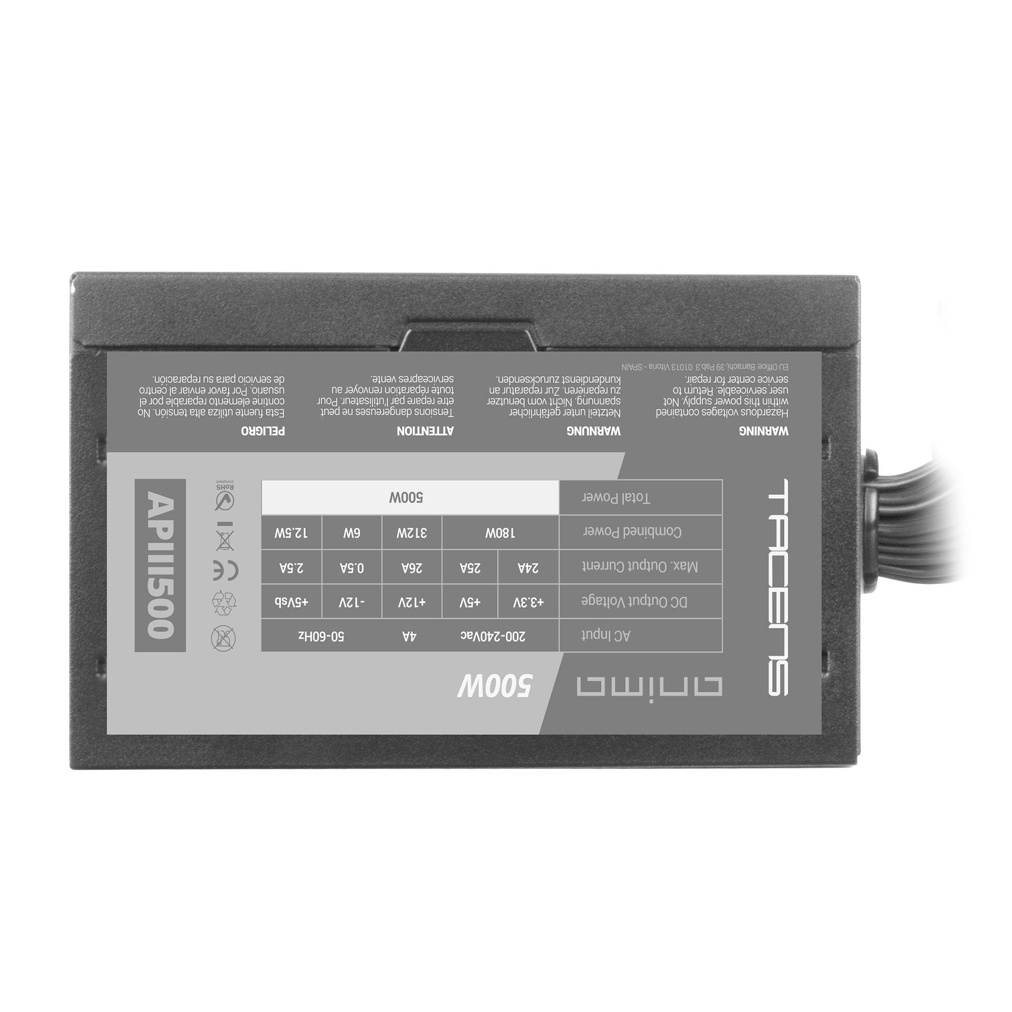 Fuente De Alimentación Anima Apiii500 500w Ventilador 12cm