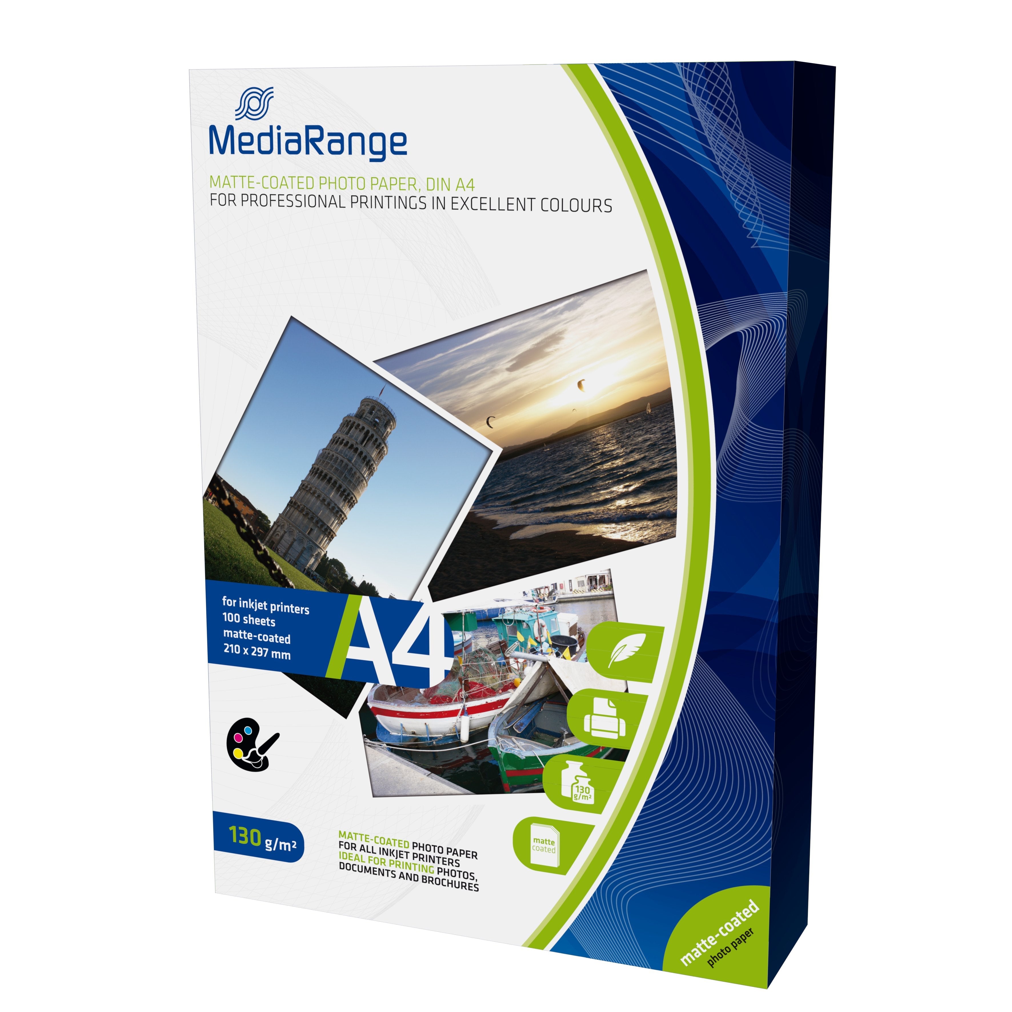 Mediarange Mrink101 Papel Fotográfico A4 Blanco Mate