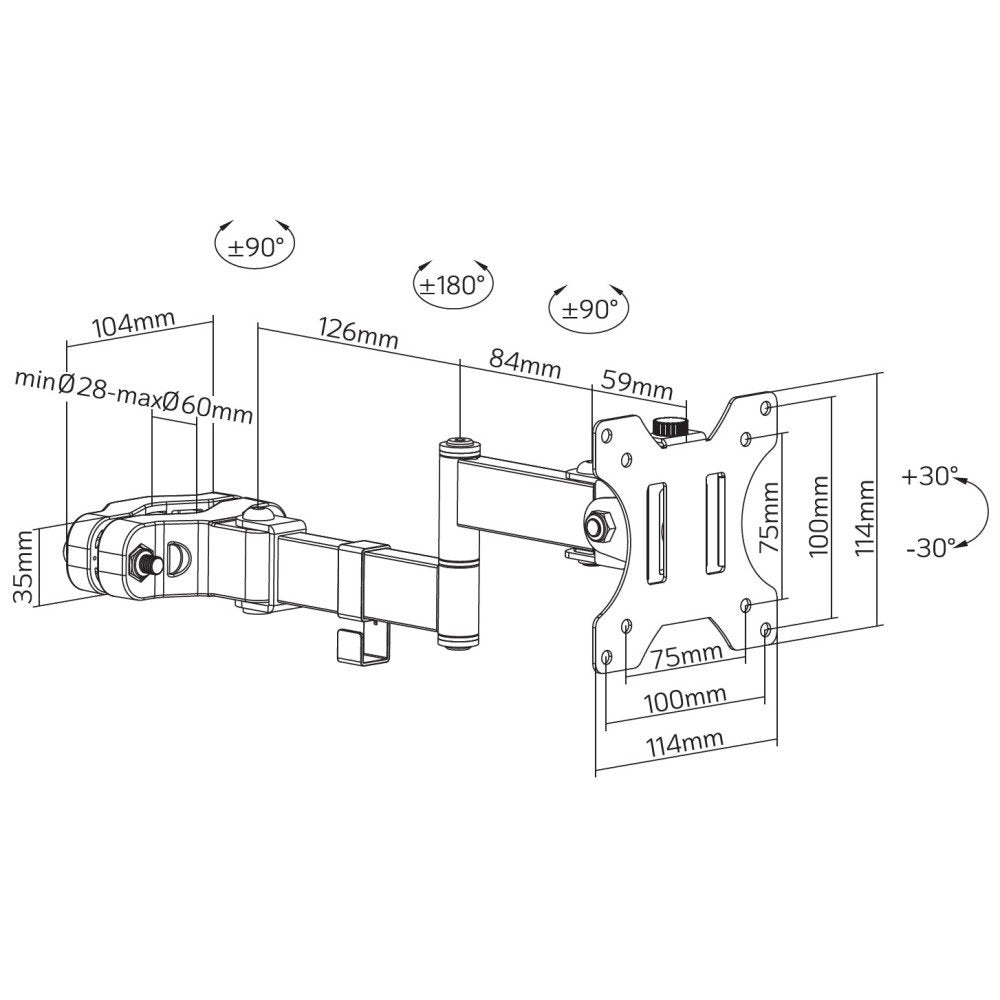 EAN 8051128107159 - Techly ICA-LCD 110BK soporte para TV 81,3 cm (32") Negro imagen 3