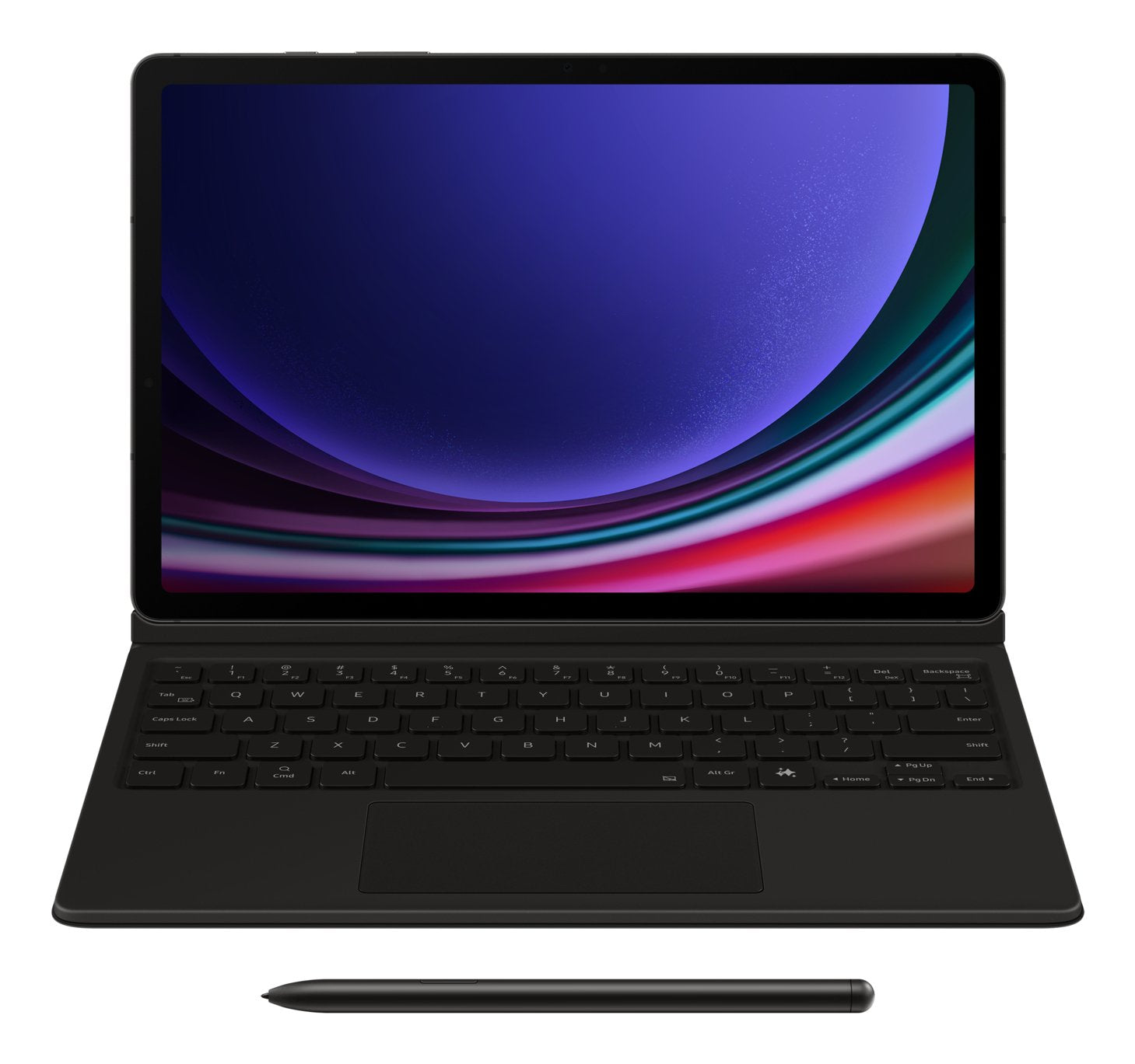 Tab S9/S9 Fe Book Cover Keyboard Black