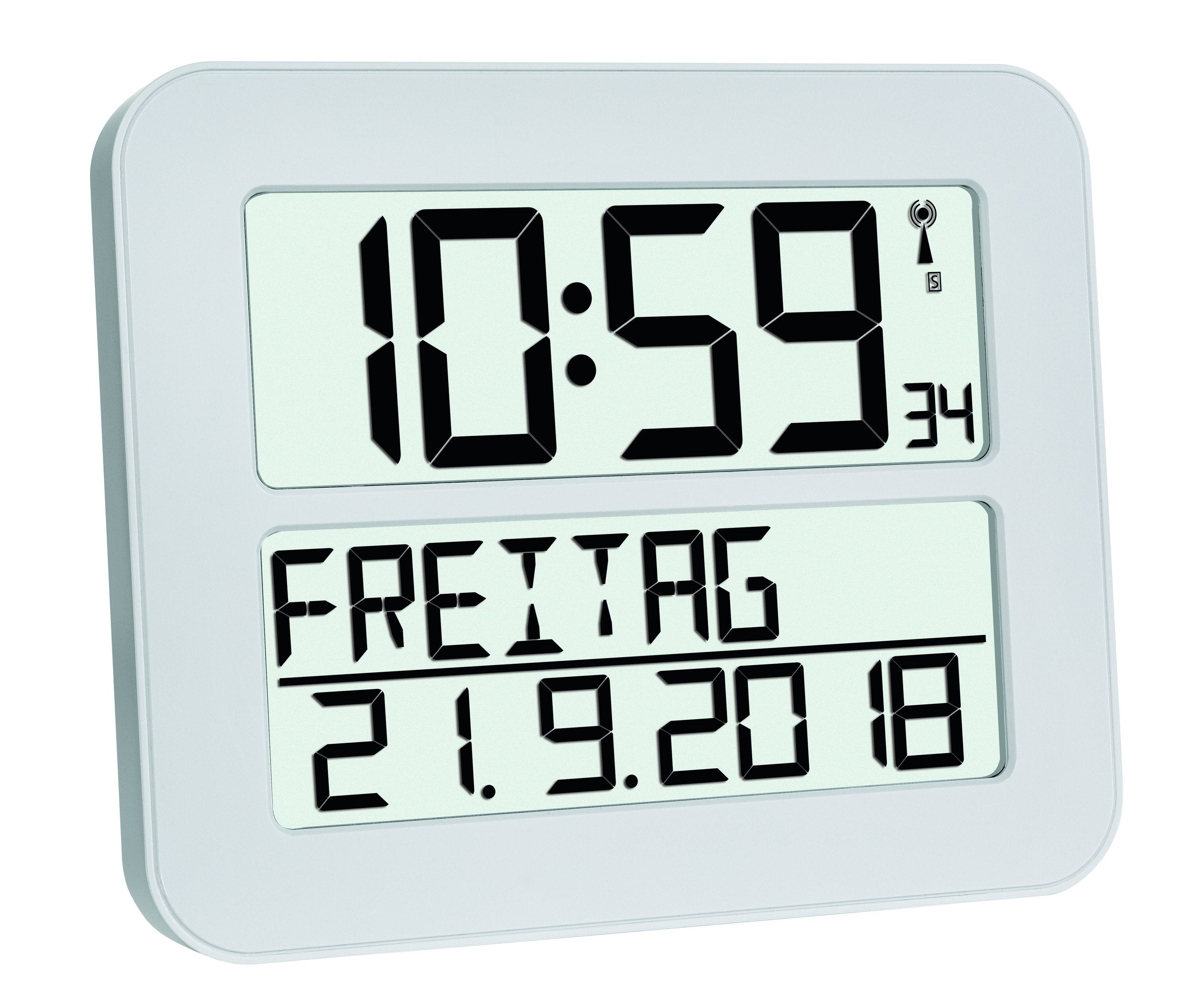 Tfa Dostmann 60.4512.54 Funk Reloj De Pared 258mm X 212mm X 30mm Plata