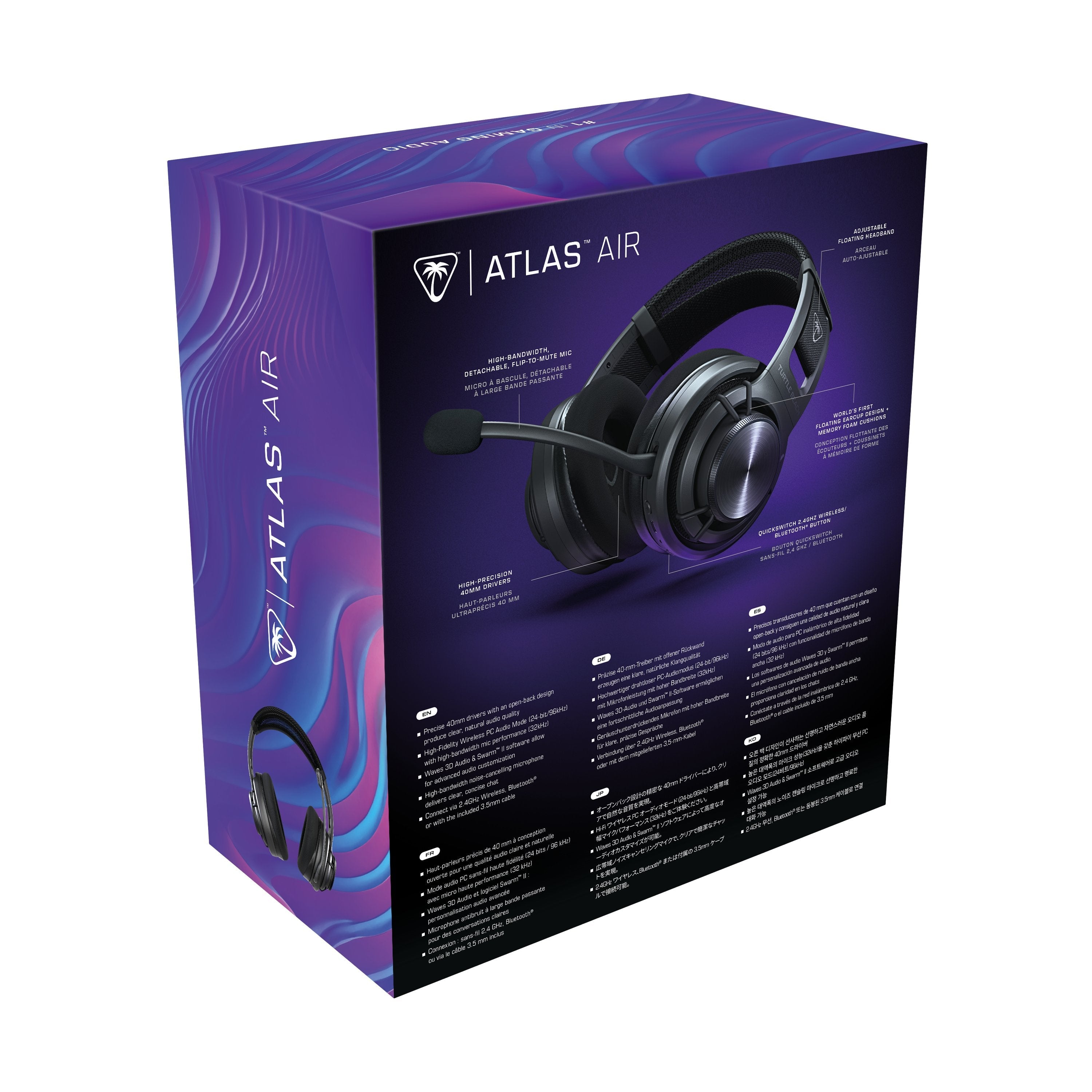EAN 0731855051069 - Turtle Beach Atlas Air Auriculares Inalámbrico y alámbrico Diadema Juego Bluetooth Negro imagen 13