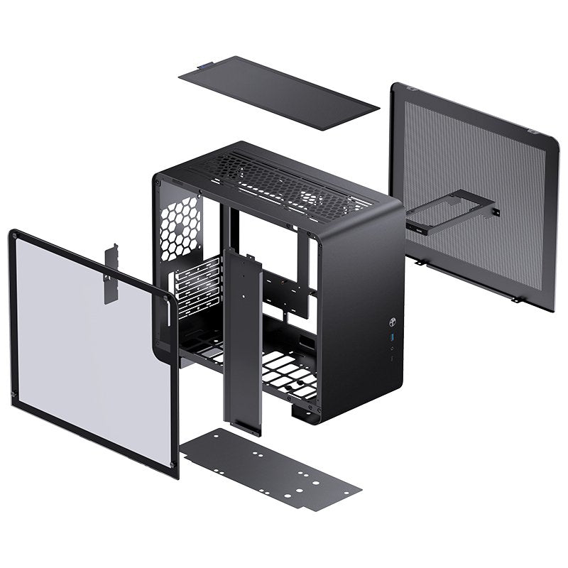 Jonsbo U4 Mini Micro-Atx-Carcasa, Tempered Glass - Negro