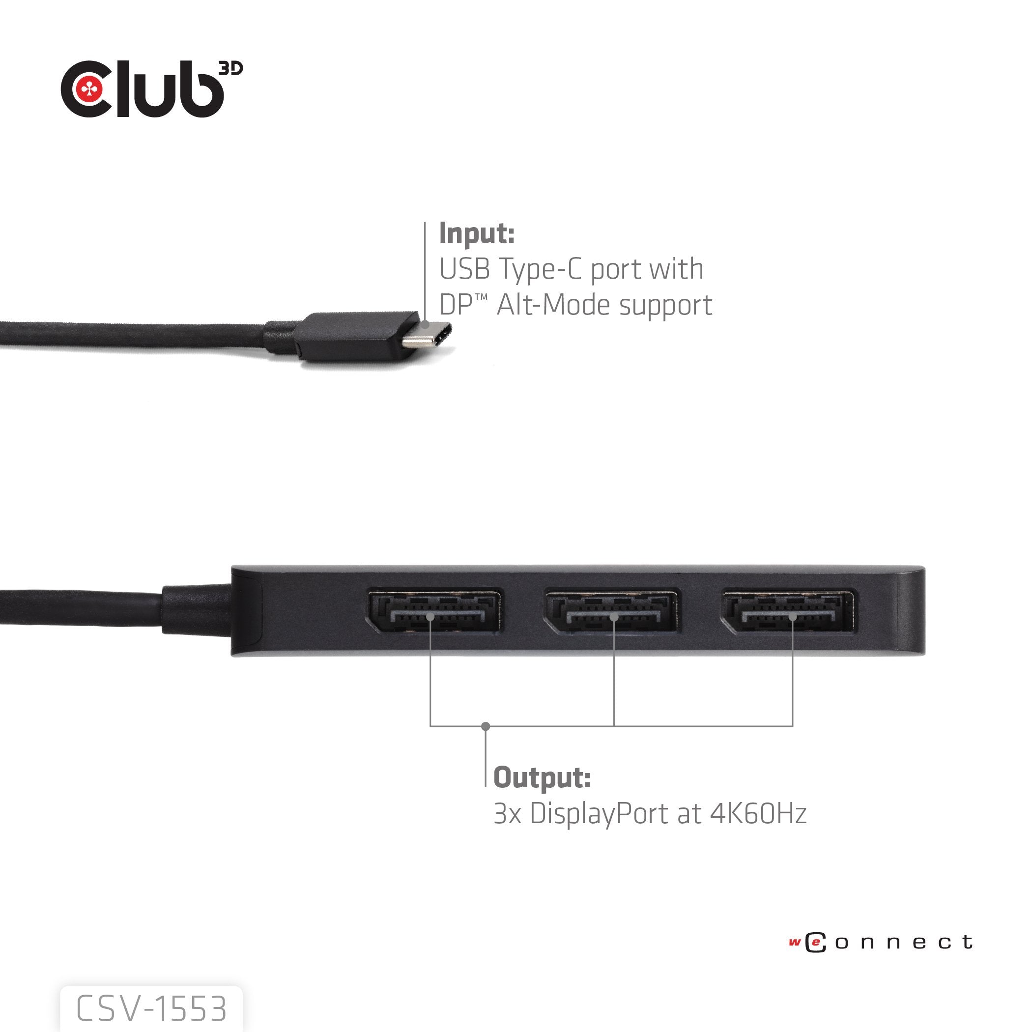 EAN 8719214473174 - CLUB3D CSV-1553 hub de interfaz USB Tipo C Negro imagen 7