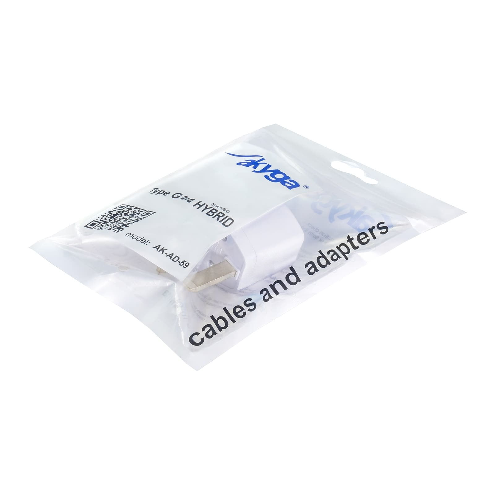 Akyga Ak-Ad-59 Adaptador (Inglés M - Estándar Híbrido A / B / C / D / E / F / G (Cee 7/7, Nema 5-20, Bs 1363/4573) F; Color Blanco)