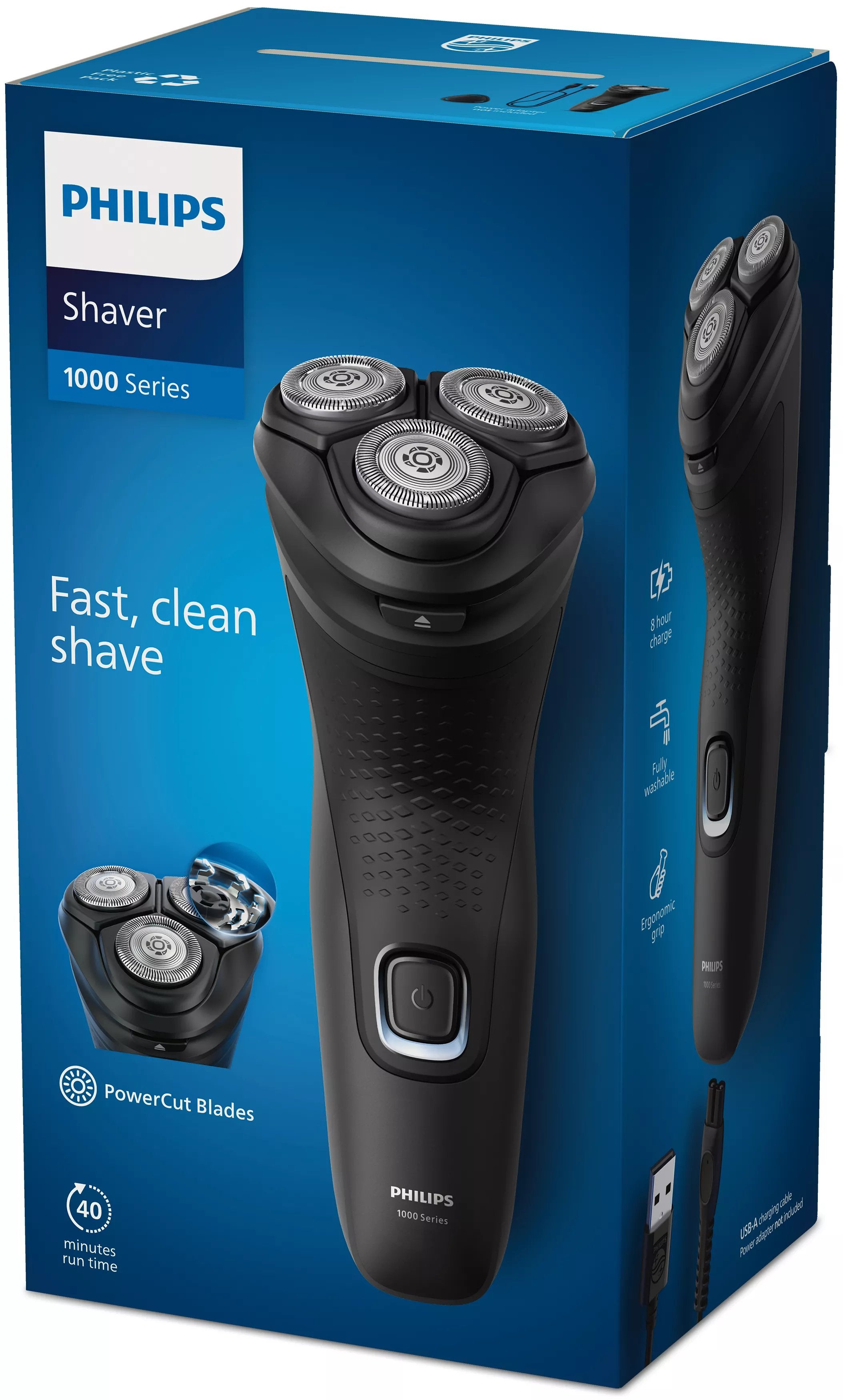 EAN 8720689018814 - Philips SHAVER 1000 S1141/00 afeitadora Máquina de afeitar de rotación Recortadora Negro imagen 4