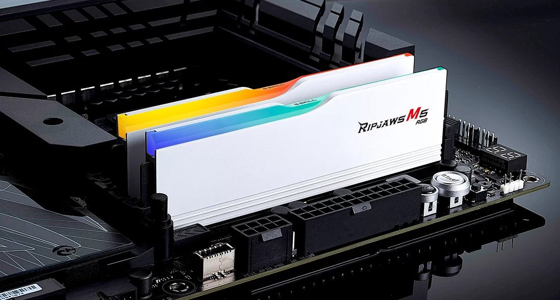 G.Skill Memoria 64 Gb Ddr5 5600 (2x 32 Gb) Kit Dual, Blanco, F5-5600j4645a32gx2-Rm5rw, Ripjaws M5 F5-5600j4645a32gx2-Rm5rw