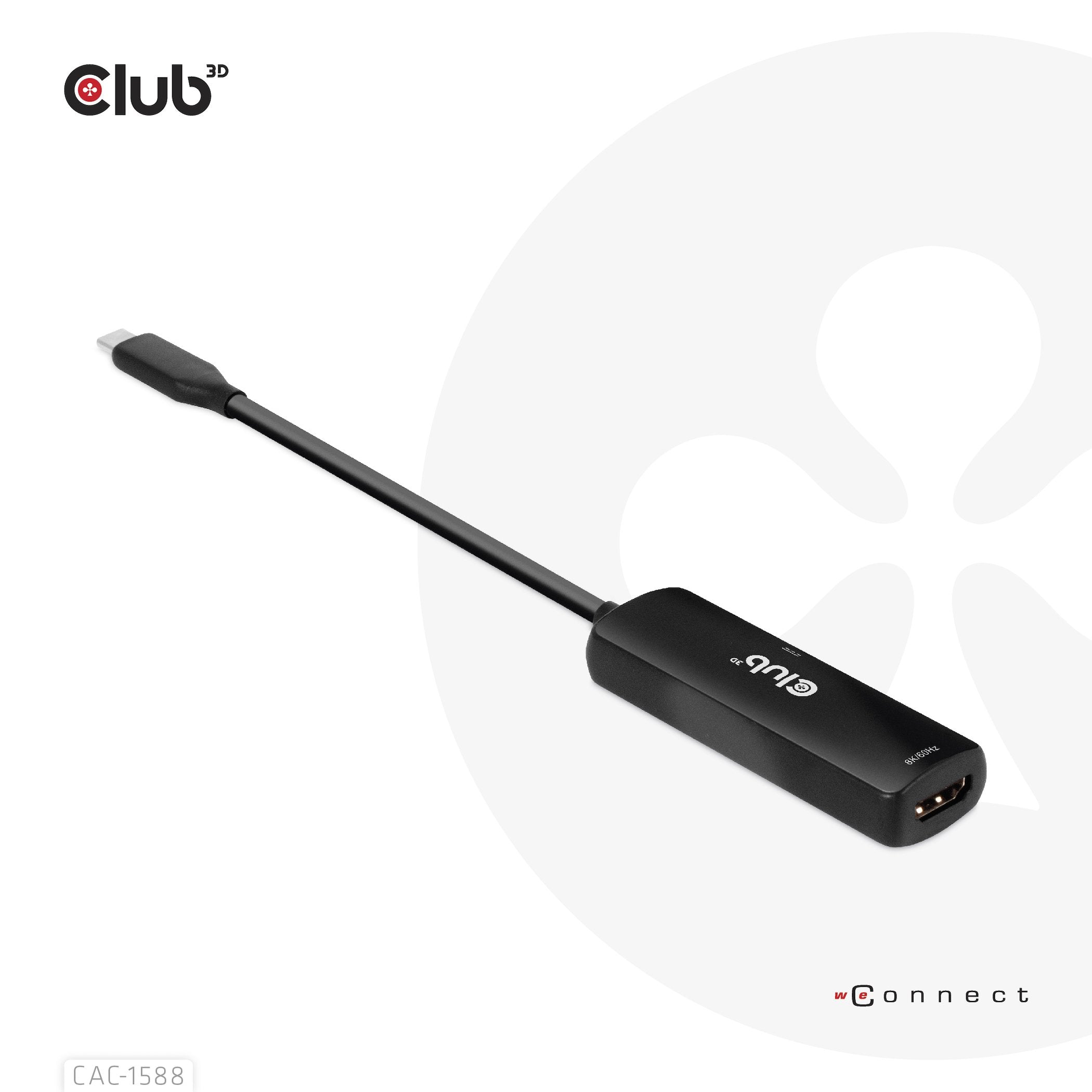 EAN 8719214472610 - CLUB3D CAC-1588 adaptador de cable de vídeo 0,17 m USB Tipo C Negro imagen 9
