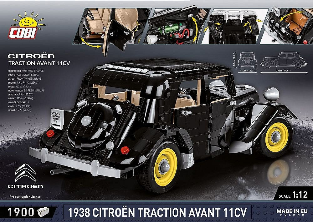Cobi Citroen Traction Avant 11cv 1938, Juguete De Construcción Cobi-24337