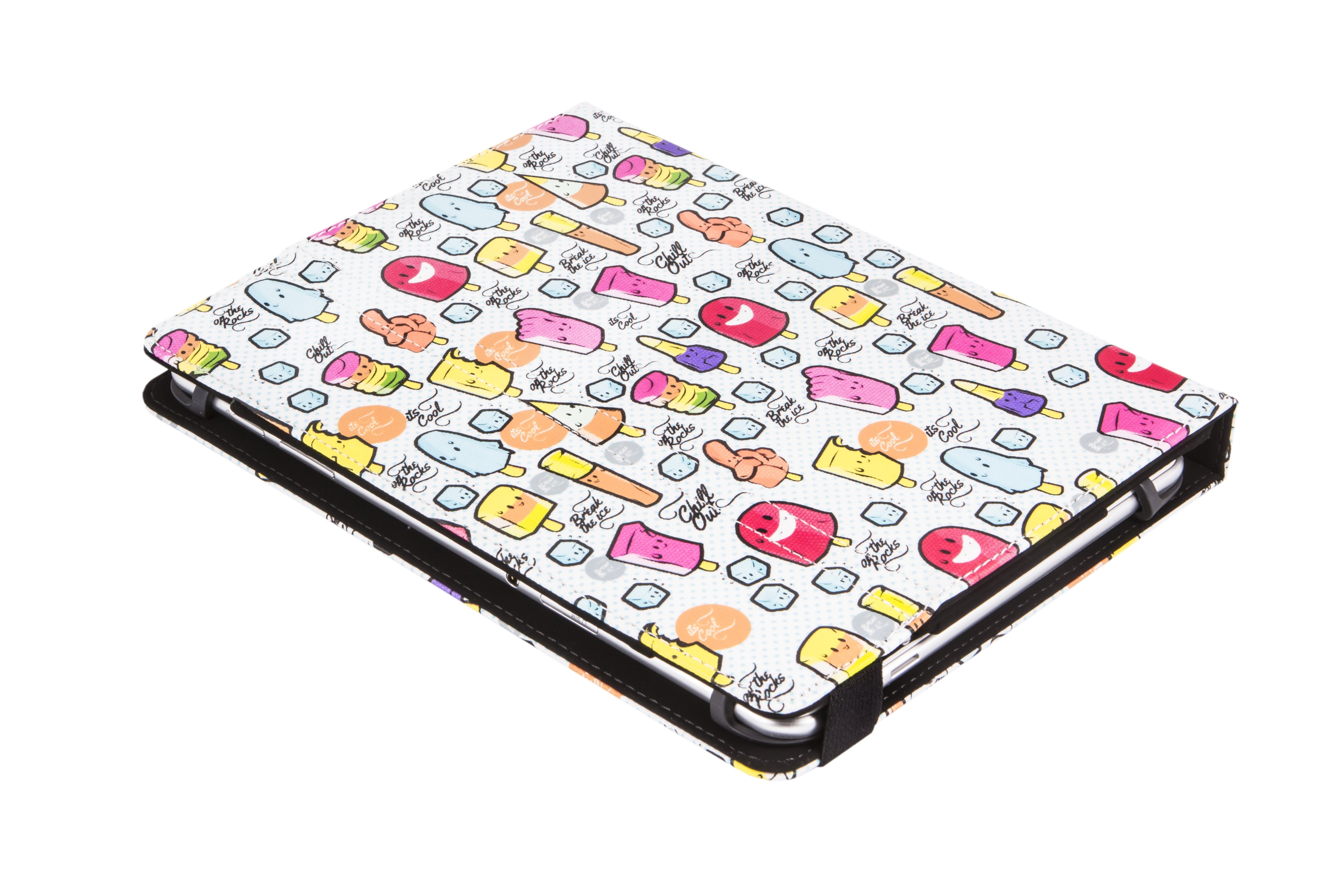 Funda Universal Silver Ht Para Tablet 9-10.1"Cool Ice Pop Blanco Puntos Azules