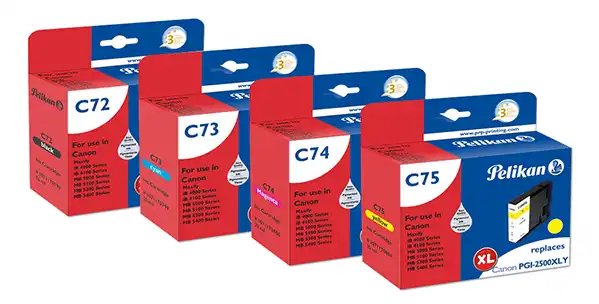 Tinta Pelikan Canon Pgi-2500xl Multi Pack B C M Y