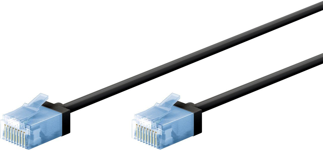 Latiguillo Cat 6a, U/Utp, 2.00 M, Negro, Lszh-Tpe Slim Delgado Goobay