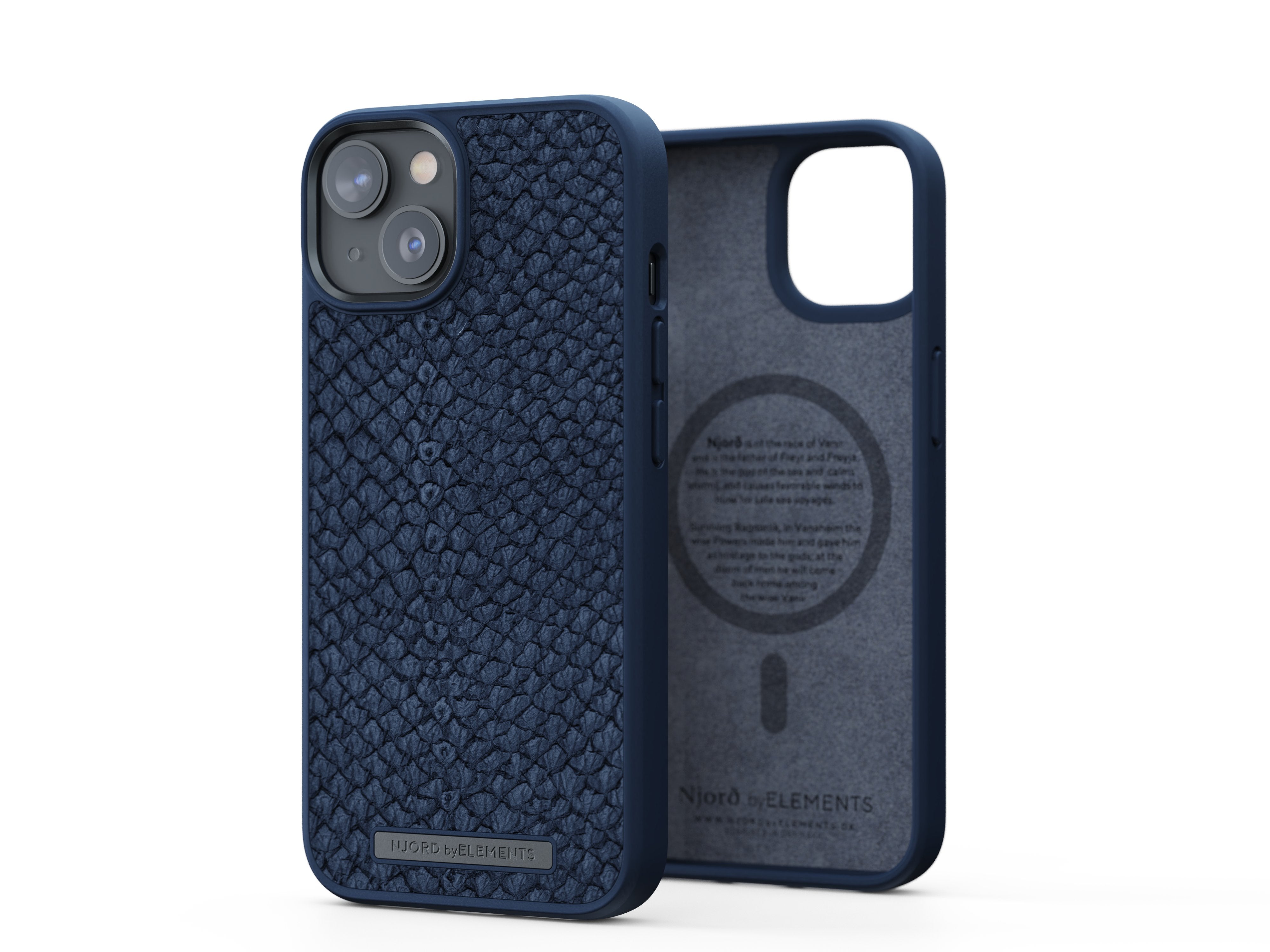 Funda De Cuero Iphone 14 (6.1) Azul