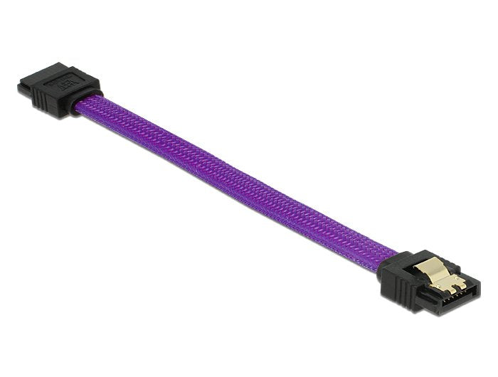Delock Sata Cable 6 Gb/S 10 Cm Gerade / Gerade Metall Violeta