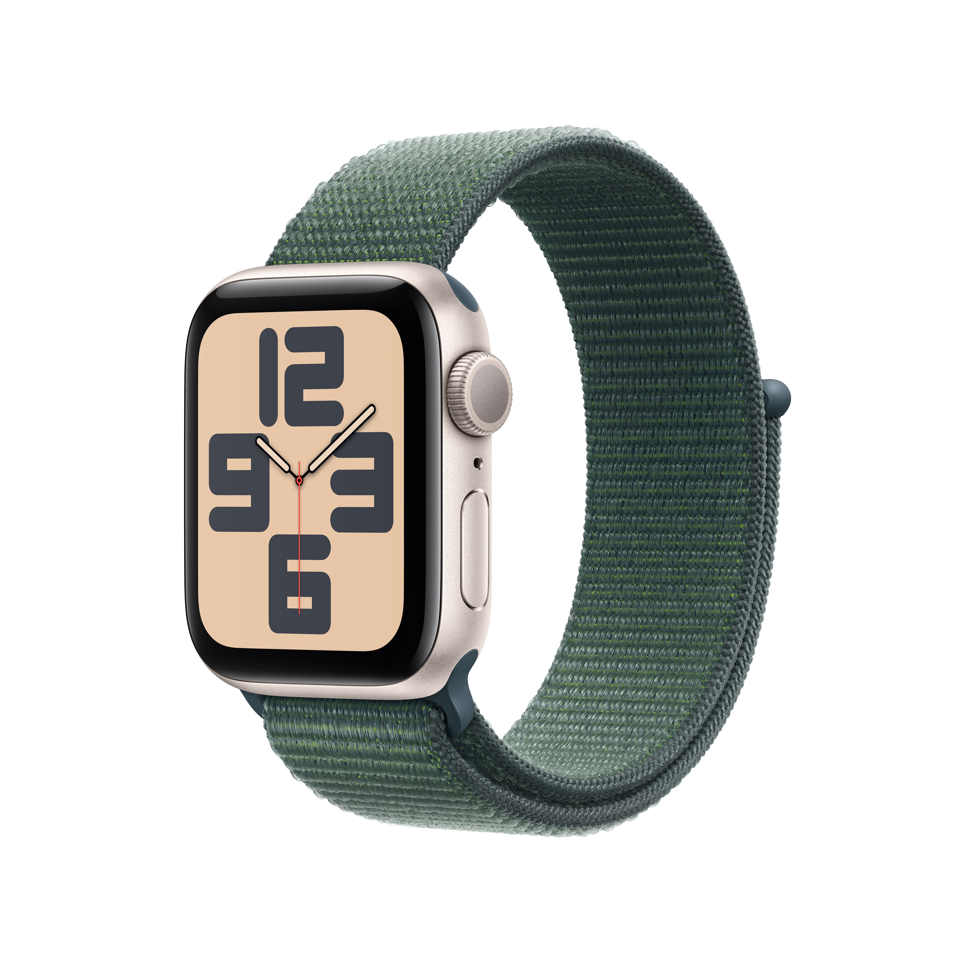 Apple Apple Watch Se Gps 40mm Starlight Aluminium Case With Lake Green Sport Loop