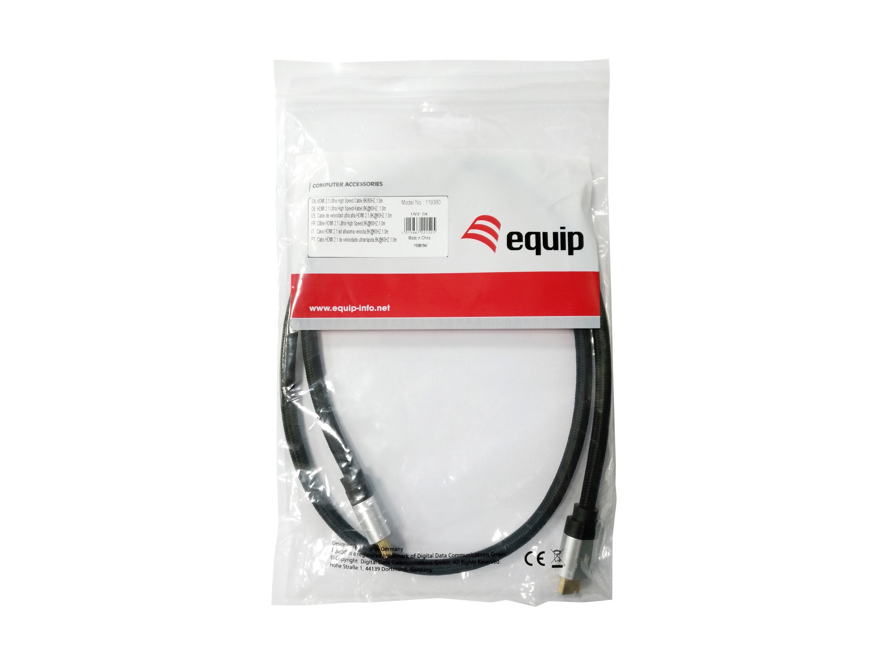 Equip Cable Hdmi Uhs Ethernet 2.1 A-A St/St 5.0m 8k 60hz Hdr
