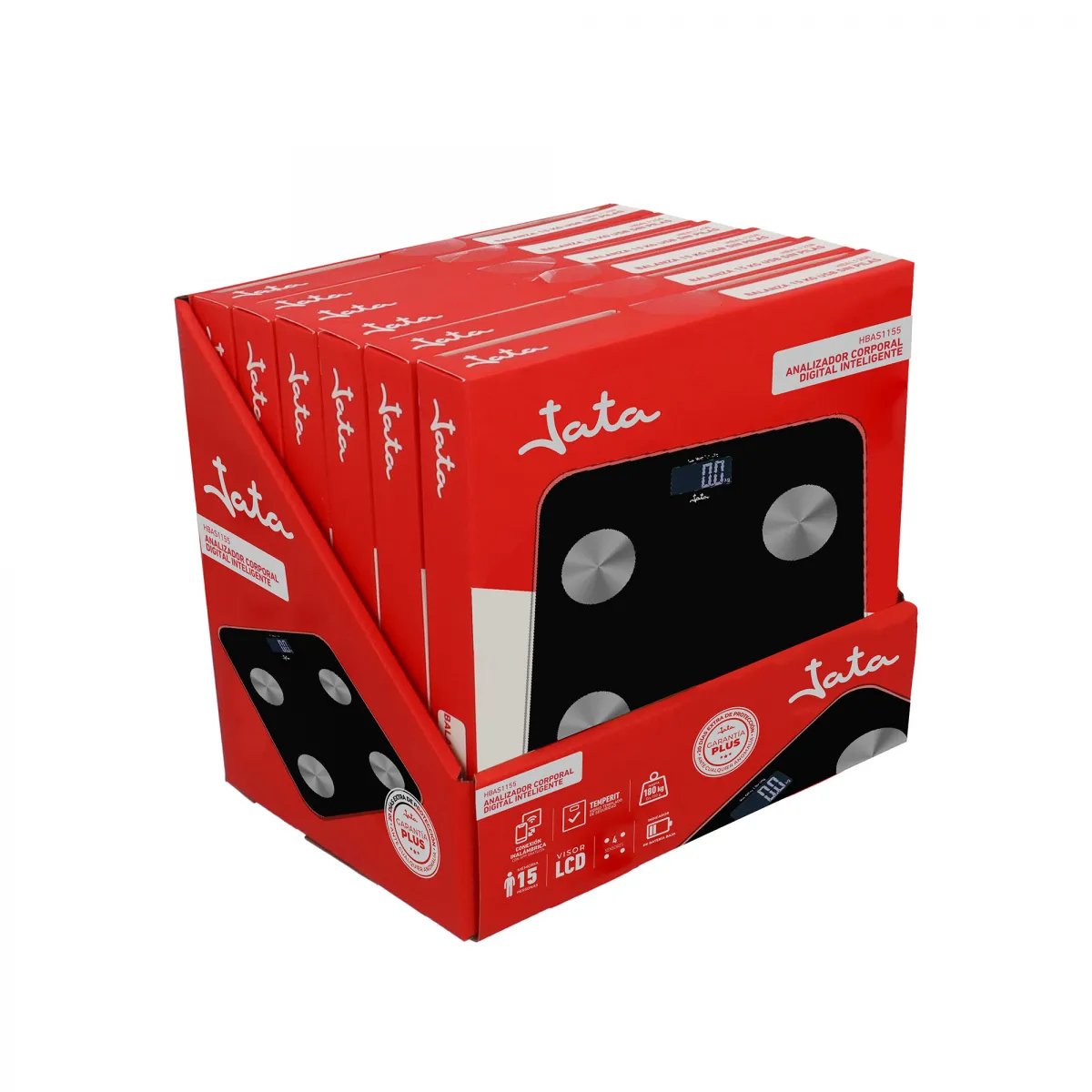 EAN 8436584385196 - JATA HBAS1155 Rectángulo Negro Báscula personal electrónica imagen 8