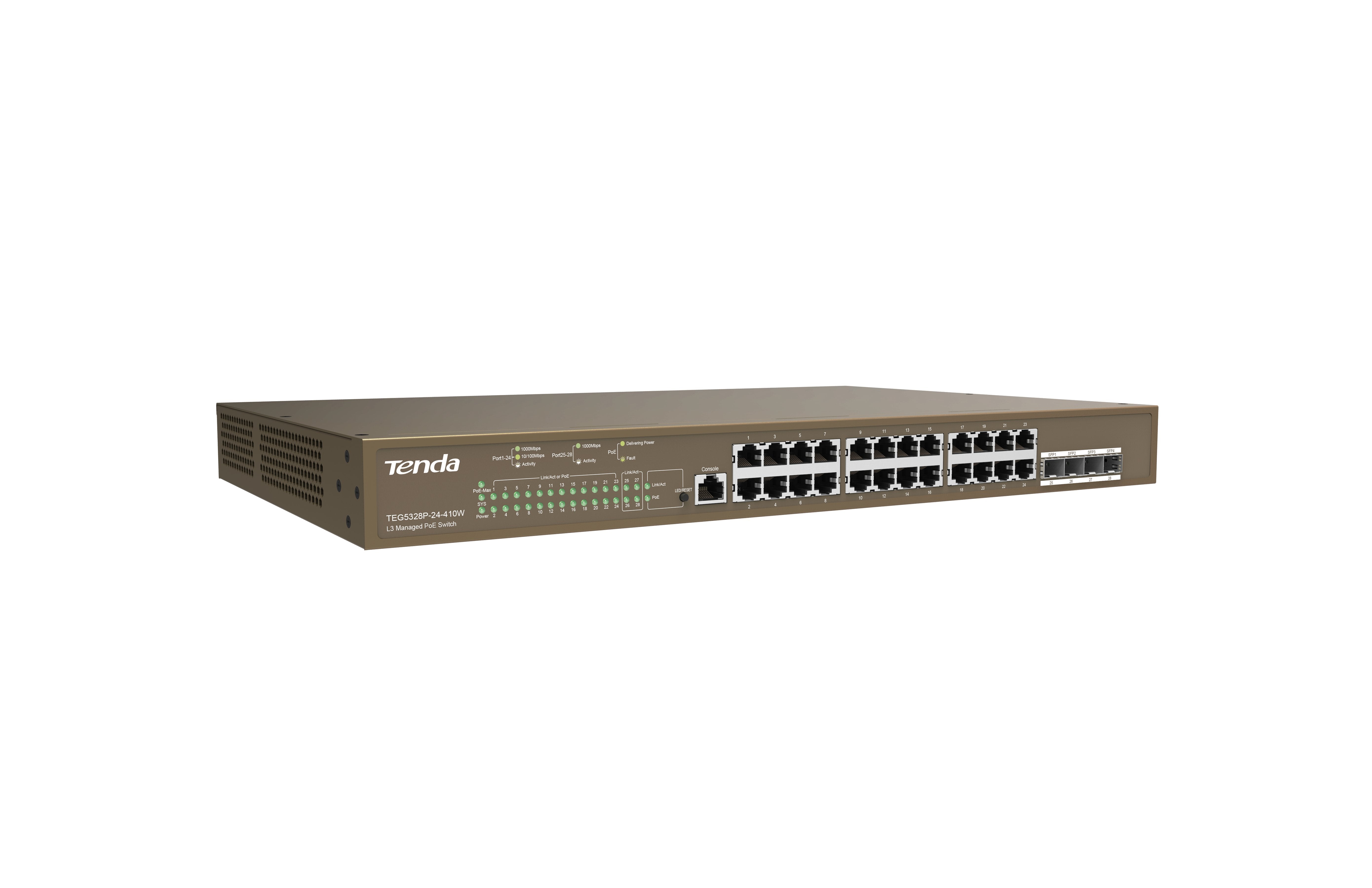 EAN 6932849431742 - Tenda TEG5328P-24-410W Gestionado L3 Gigabit Ethernet (10/100/1000) Energía sobre Ethernet (PoE) 1U Gris imagen 1